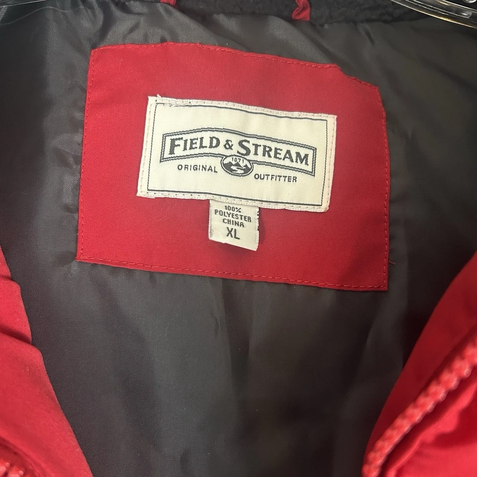 Field & Stream Original Outfitter Men’s Zip Up  Quilted Puffer Vest Red Size XL - Image 4 of 4