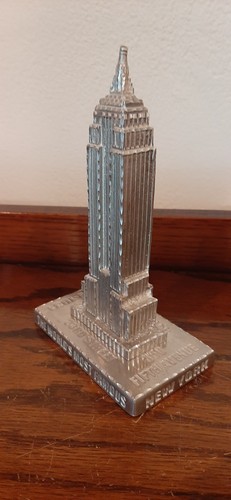 1995 Pewter Empire State Building 6 1/2" Mayor Rudolph Giuliani Rare Souvenir