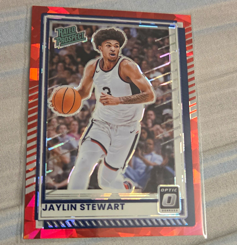 Panini 2025-26 Donruss Optic Jaylin Stewart Rated Prospect Prizm #59 NCAA