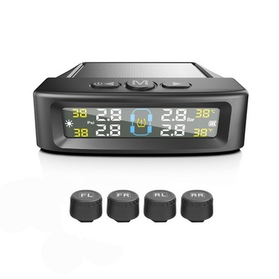 Wireless Solar TPMS with LCD Display & 4 Sensors for Tire Pressure Monitoring AU