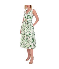 Vince Camuto Womens Belted Midi Dress, 2