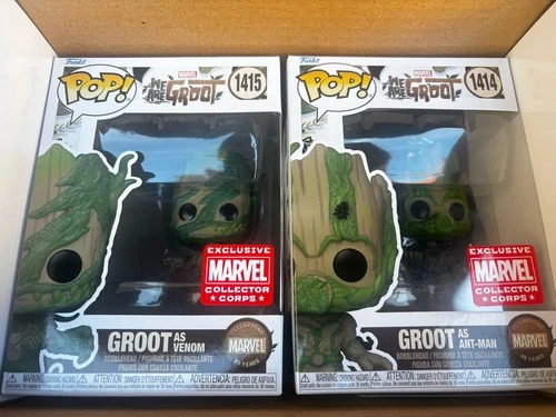 Funko Pop We Are Groot Set Of 2 Venom 1415 & Ant-Man 1414 Marvel Collector Corp