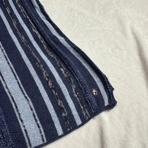 American Eagle Mens Blue Striped Baja Hoodie Knit Cotton Sweater Size M YEAR2014 image 17