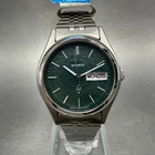 Seiko Watch Women 25mm Green Dial Silver Tone Daydate 7903-0030 New Battery