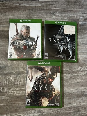 Lot Of 3 Xbox One Video Games- Witcher 3 Skyrim Ryse Tested Working