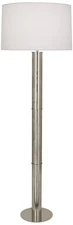 Michael Berman Brut 62 1/4" Polished Nickel Metal Column Floor Lamp
