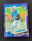 Jahmyr Gibbs RC Auto 2023 Optic Purple Prizm Rated Rookie Auto /35 (on card)