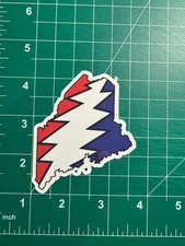 Maine Stealie - Grateful Dead - Laminated Vinyl Sticker 2.5"x3"