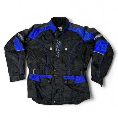 FXR Snowmobile Jacket Mens M Black Blue Coat  Motorcycle Racing