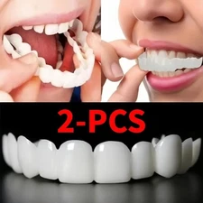 Smile Snap on False Teeth Set for Eat & Drink Denture Veneers Dental Tooth Cover