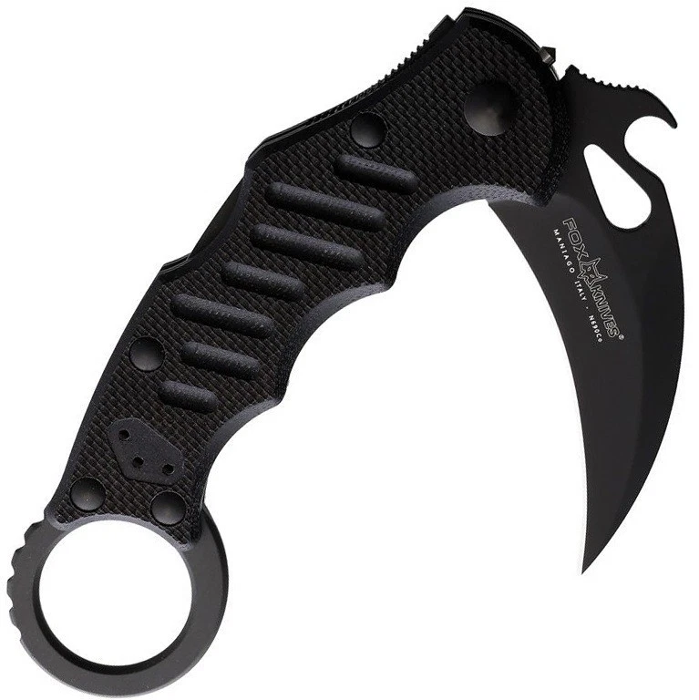 Fox Lockback Folding Knife 2.5" Bohler M690 Steel Karambit Blade G10 Handle - Image 2 of 2