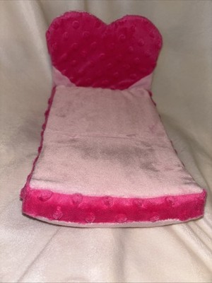 Build A Bear Workshop Heart Bed Chair Pink heart Pink Seat Fold Out BAB 