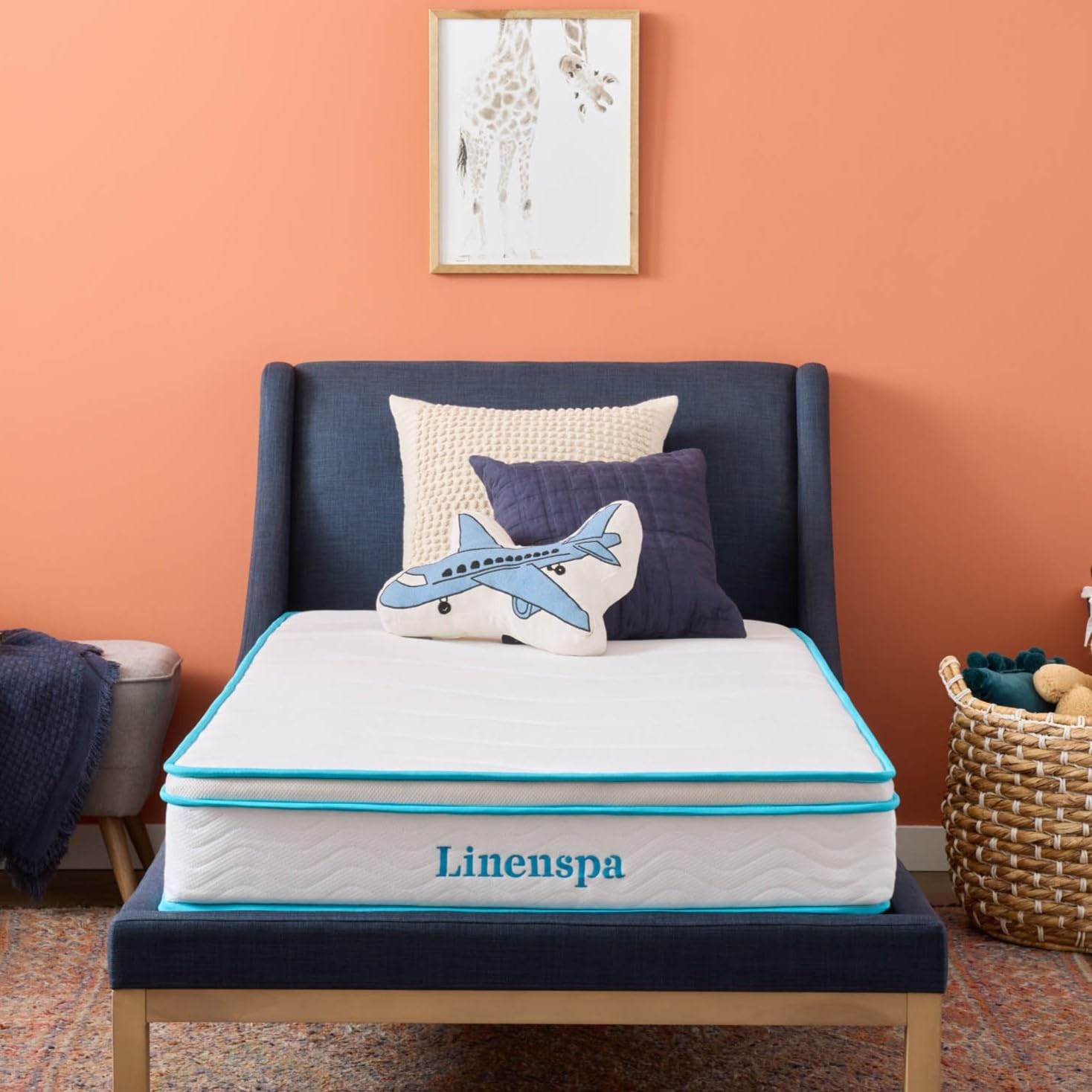 Linenspa 8 Inch Memory Foam Spring Hybrid Mattress Twin XL