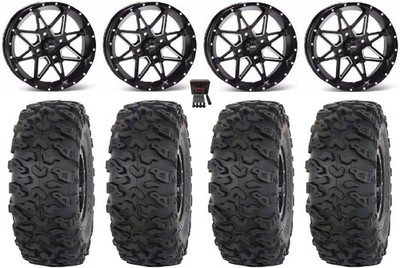 ITP Tornado 15'' Wheels Black 32'' Roctane T4 Tires Yamaha Viking Wolverine