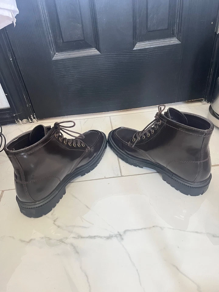 Botines Express Hombre Talla 9 Cuero Marrón con Cordones Foto 2 de 4