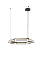 Nova Luce Pendelleuchte Apnea Schwarz Gold HöHenverstellbar Dimmbar 39W 3000K