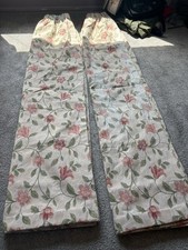 Professionally Made Lined Curtains Slight Fading On One Pair. See Photos