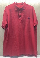Isaia Napoli Maglia Wine Red Coral Logo Short Sleeve Cotton Polo Shirt 3XL NWT