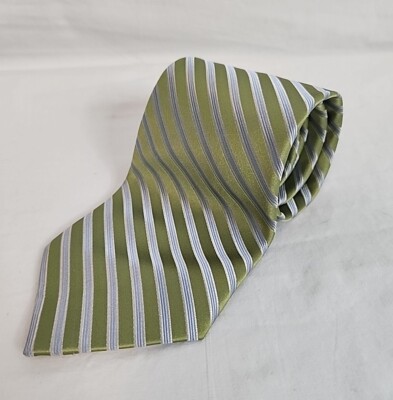 Stafford Executive - Men's Green Stripe, Silk Tie 3.75'' W x 60'' L