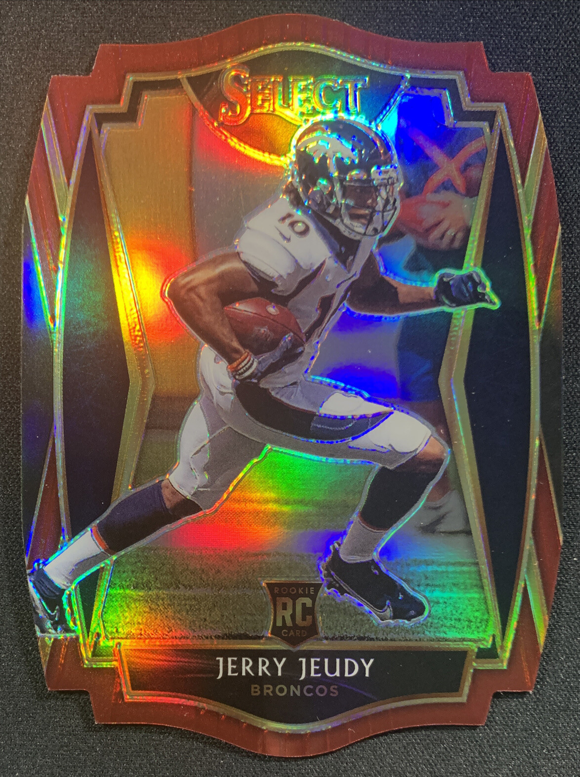JERRY JEUDY 2020 Panini Select MAROON PRIZM DIE CUT Premier Level Rookie #156