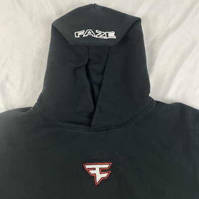 Faze Clan Center Logo Black Hoodie Adult Size Small Made In USA | eBay