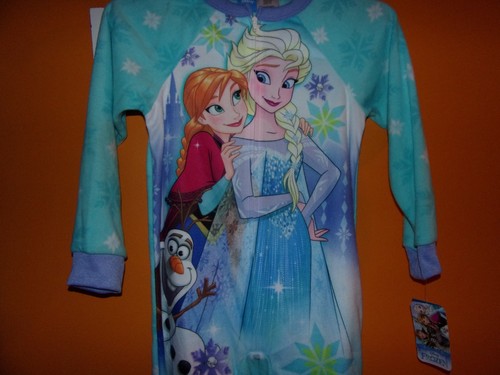Disney Girls Size 6 Small Frozen Sleeper With Zipper / 100% Polyester / New - Picture 2 of 3