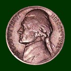 1938 Jefferson Nickel from the Philadelphia Mint