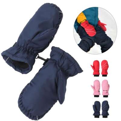 Kids Outdoor Winter Gloves For Boys Girls Snow Windproof Mittens Skiing Warm