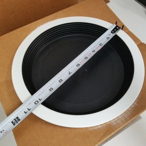 Valcom V 1012 BB Built In Recessed Ceiling 8" Amplified Speaker W Backbox Rails - Picture 5 of 6