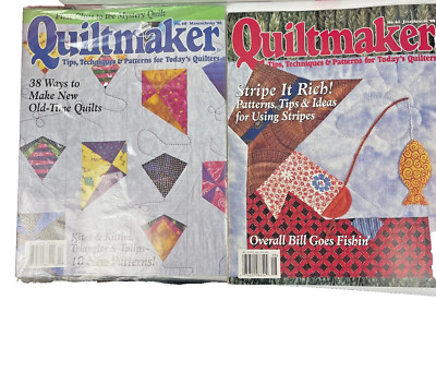Quiltmaker Magazine Vintage Lot of 2 1998 Early Spring Early Fall Patterns Ideas