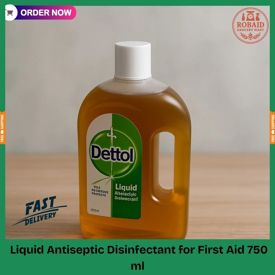 BRANDED Dettol Original Liquid Antiseptic Disinfectant for First Aid 750 ml