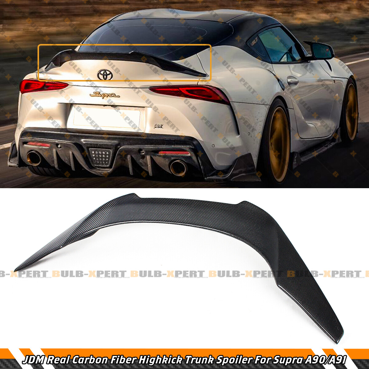 FOR 2020-2026 TOYOTA SUPRA A90 A91 CARBON FIBER JDM HIGHKICK TRUNK
