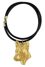 Basenji, African bush dog, Congo dog - Dog necklace, gold-plated pendant for dog