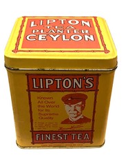 Lipton Tea Planter Ceylon Advertising Tin. 1990s Bristol Ware