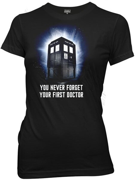 ALTRA T shirt bambola Doctor Who You Never Forget Your First Doctor Tardis Juniors