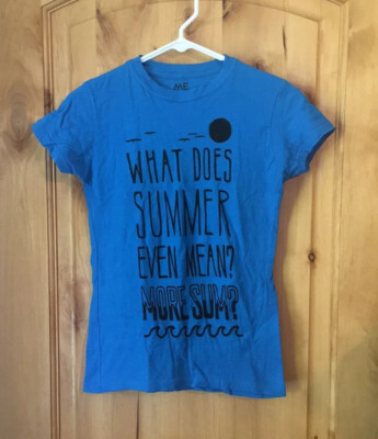 T-shirt Hot Topic "Me & Earl & The Dying Girl" Bleu - Taille Juniors XS - Occasion Très Bon état