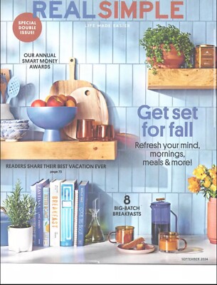 Brand New Real Simple Magazine September 2024