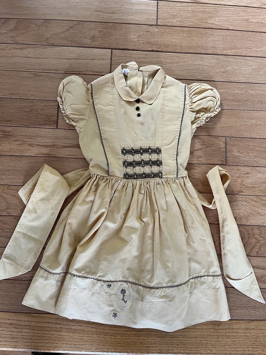 girls light brown dress Girls' Long Sleeve Cotton Twirl Dress main image 1