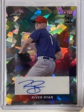 2023 Leaf Vivid Dodgers River Ryan RC Auto - Cracked Ice Rookie Autograph # 3/9