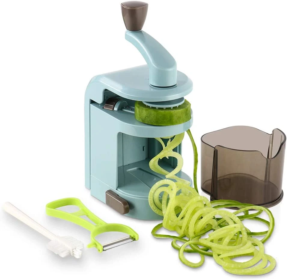 Ourokhome Vegetable Spiralizer Zucchini Noodles Maker – 4 Built-In Spiral  Slicer