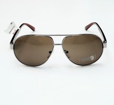 Kenneth Cole Reaction Mens Brown Aviator Sunglasses KC1250 08E Dark Brown Lenses
