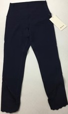 Lululemon Women Wunder Under Crop HR 23 Scp LW6BF1S TRNV Navy Blue Size 4