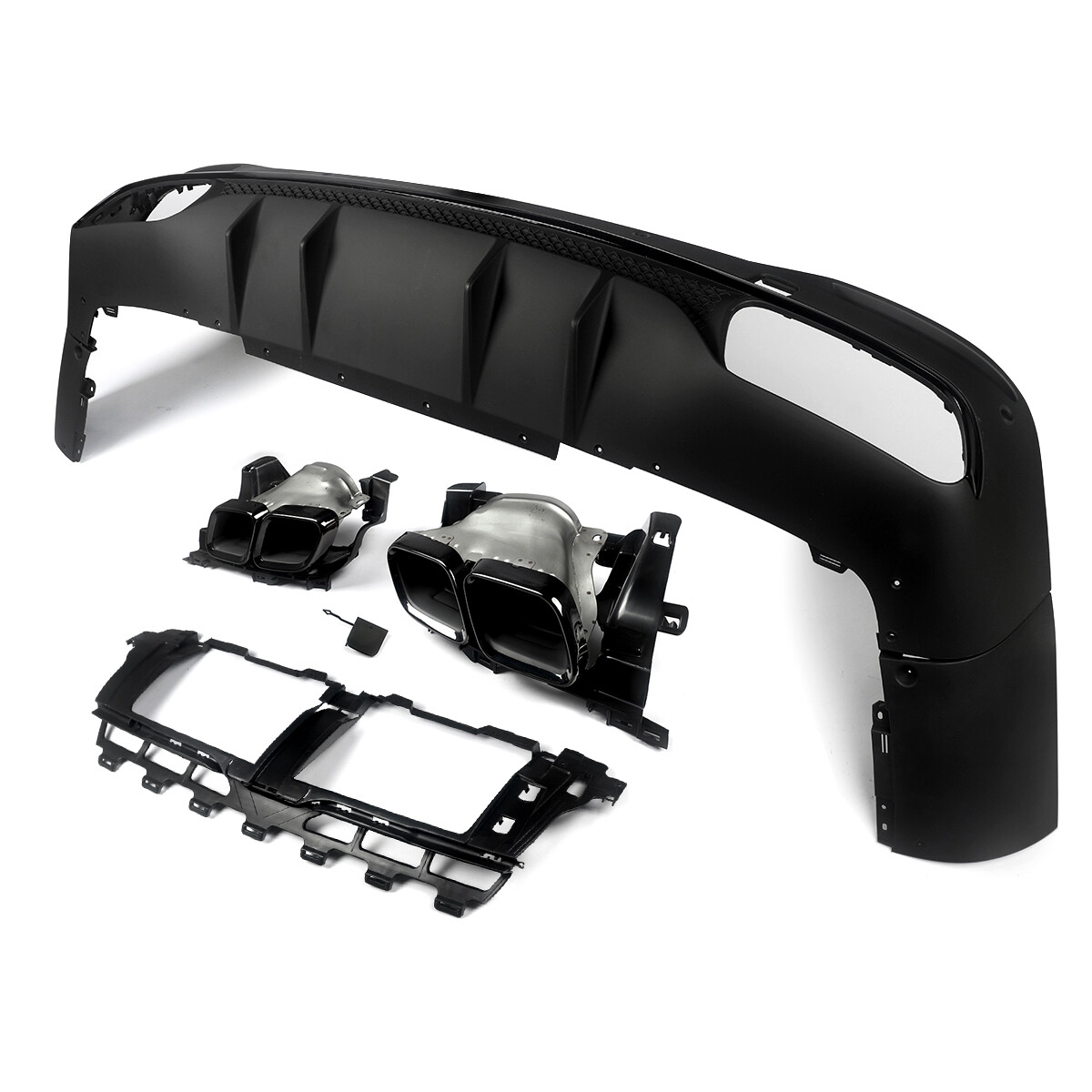 Rear Diffuser & Exhaust Tips For Mercedes Benz X167 2019+ GLS63 AMG