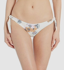  45 RVCA Women's White RomeoFloral Cheeky Bikini Bottom Swimwear Size S