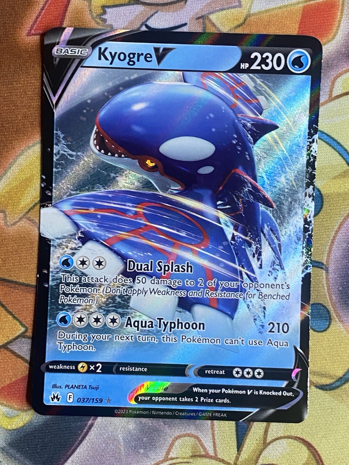 Kyogre V 037/159 Ultra Rare - Crown Zenith Pokemon TCG - Pack Fresh Near Mint NM