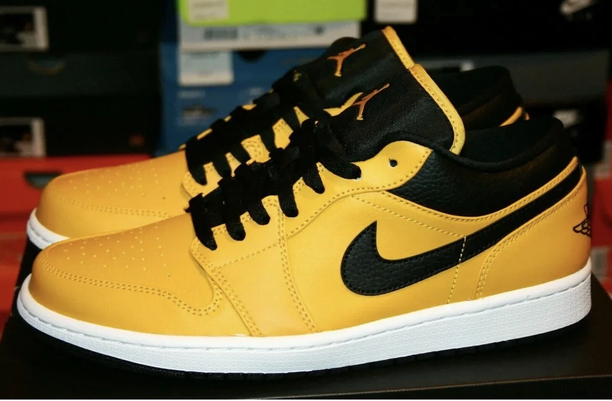 Jordan 1 Low GS University Gold Black 553560 700 Size 7Y 8.5W