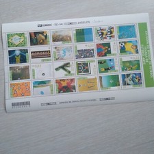 PLANCHE 25 TIMBRES NEUFS BRESIL COUPE DU MONDE FOOT 98 + TIMBRE COUPE MONDE 74