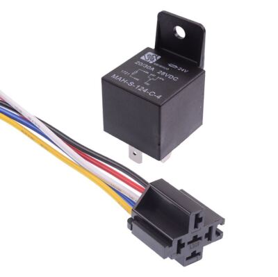 5 x 24V Automotive Changeover Relay Bracket 40A 5-Pin SPDT with