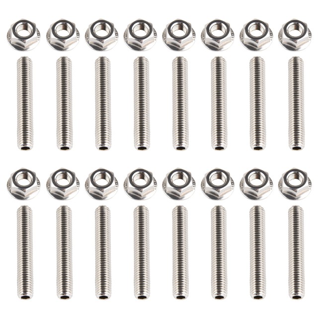 Set of 16pcs For Ford 4.6L 5.4L V8 Exhaust Manifold Stud Stainless