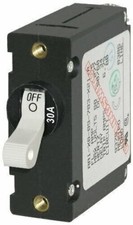 Blue Sea Systems A-Series White Toggle Circuit Breaker - Single Pole, 30A